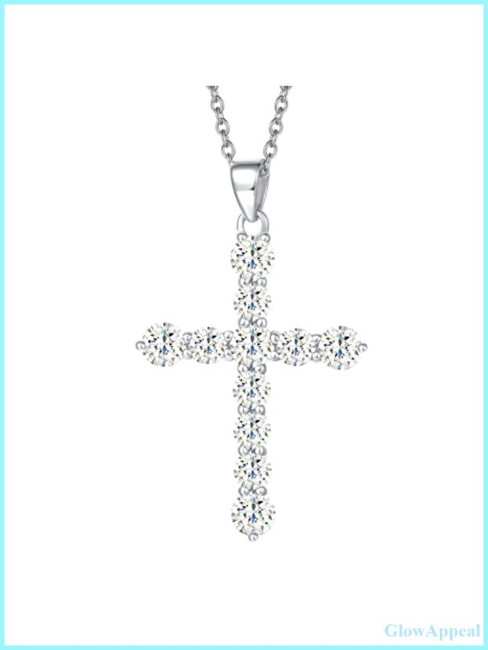 Yellow Gold Plated Sterling Silver Cross Necklace Cubic Zirconia Pendant 18"